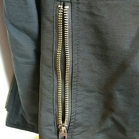 Zara Black Bomber zipper jacket size M - Picture 5 of 6